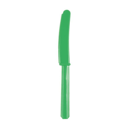Picture of PLASTIC KNIVES - FESTIVE GREEN